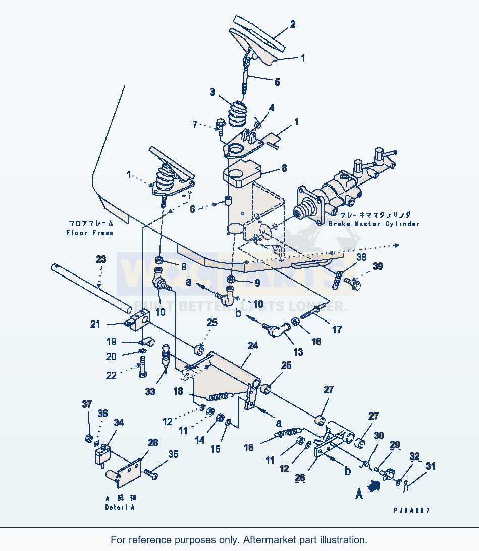 Komatsu WA180PT-3 Brake Control (Control And Line)(#51001-) parts diagram