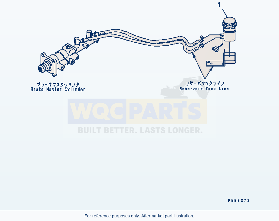 Komatsu WA180PT-3 Brake Control (Reservoir Tank) parts diagram