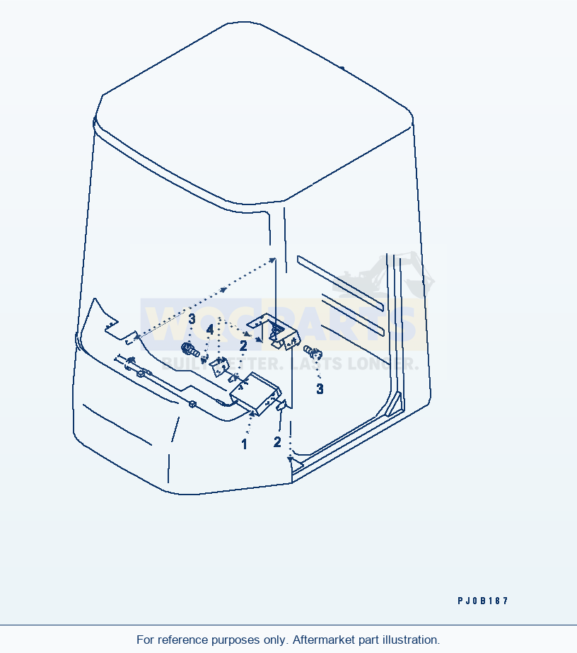Komatsu WA180PT-3 Car Radio, Cassette Am/Fm parts diagram