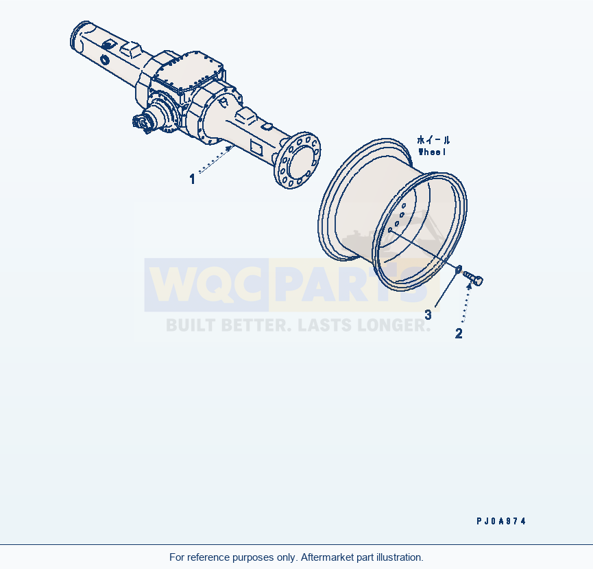 Komatsu WA180PT-3 Rear Axle And Mounting Parts parts diagram