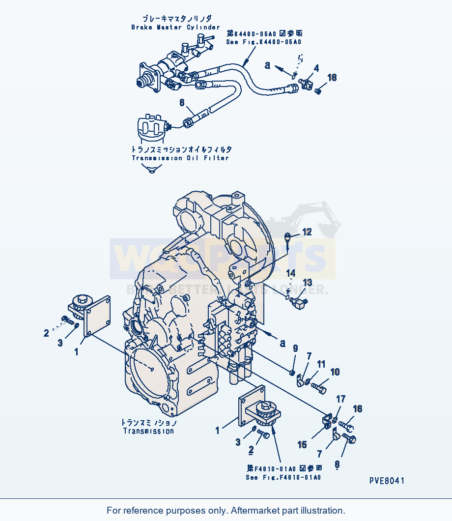 Komatsu WA180PT-3 Transmission (Mount Bracket) parts diagram