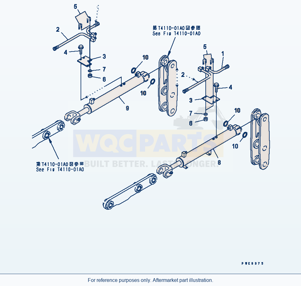 Komatsu WA180PT-3 Dump Cylinder (Dump Cylinder And Piping) parts diagram