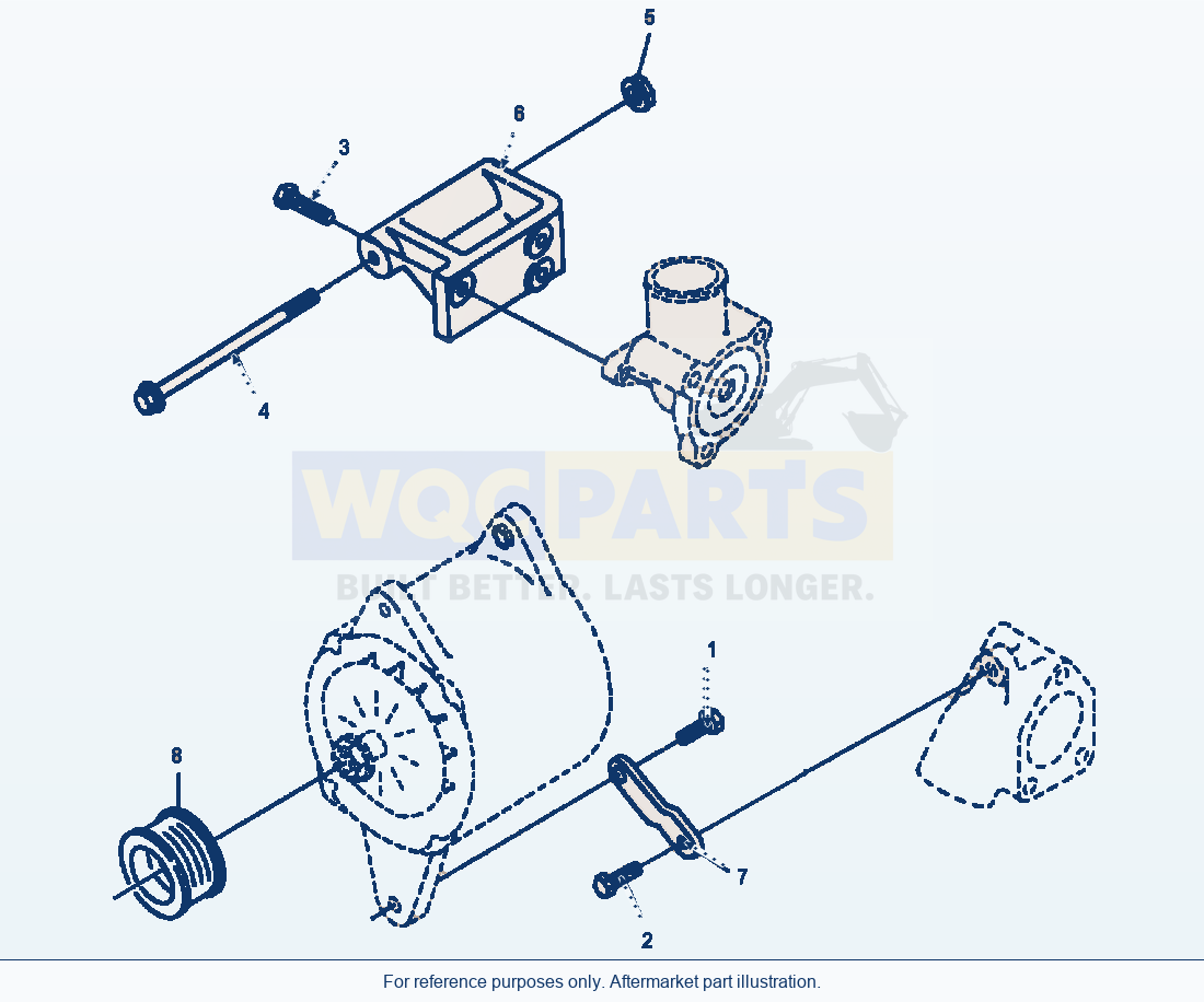 Komatsu WA180PT-3L Alternator Mounting (E6Ac610T.001) parts diagram
