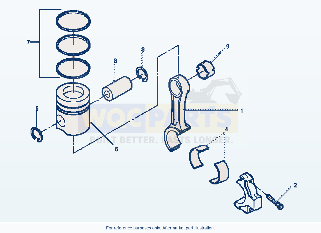 Komatsu WA180PT-3L Connecting Rod & Piston (E2Az6B.002) parts diagram
