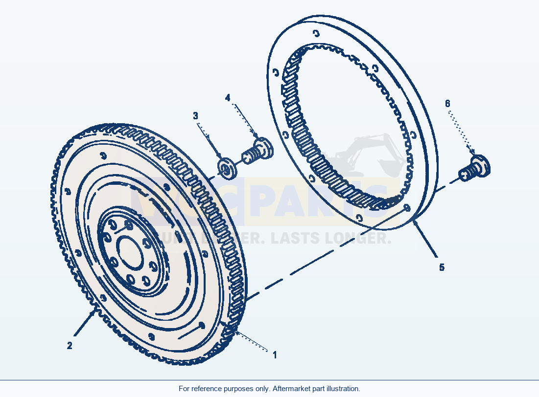 Komatsu WA180PT-3L Flywheel (E2Ar610T.002) parts diagram
