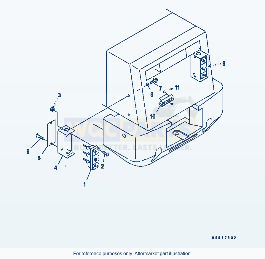 Komatsu WA180PT-3MC Rear Lamp parts diagram