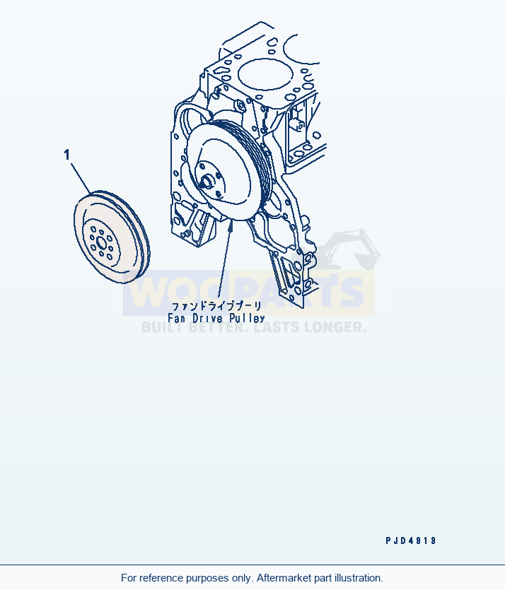 Komatsu WA180PT-3MC Accessory Drive Pulley parts diagram
