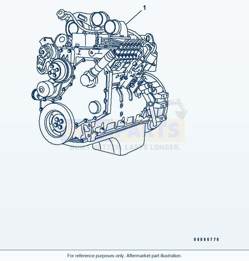 Komatsu WA180PT-3MC Engine Assembly parts diagram