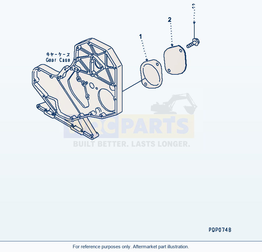 Komatsu WA180PT-3MC Front Gear Train Accessory Drive Cover parts diagram
