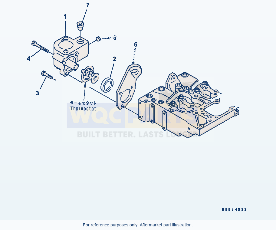Komatsu WA180PT-3MC Thermostat Housing parts diagram