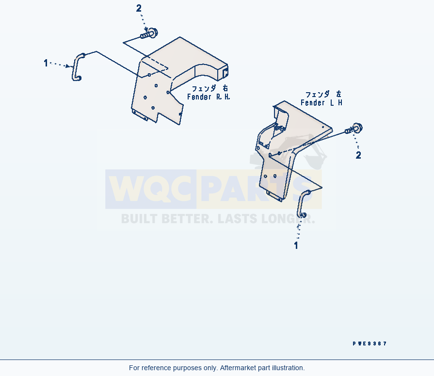Komatsu WA180PT-3MC Handrail (For Cab) parts diagram