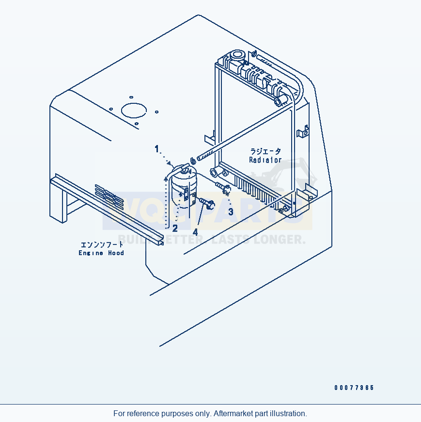 Komatsu WA180PT-3MC Hood (Reserve Tank) parts diagram