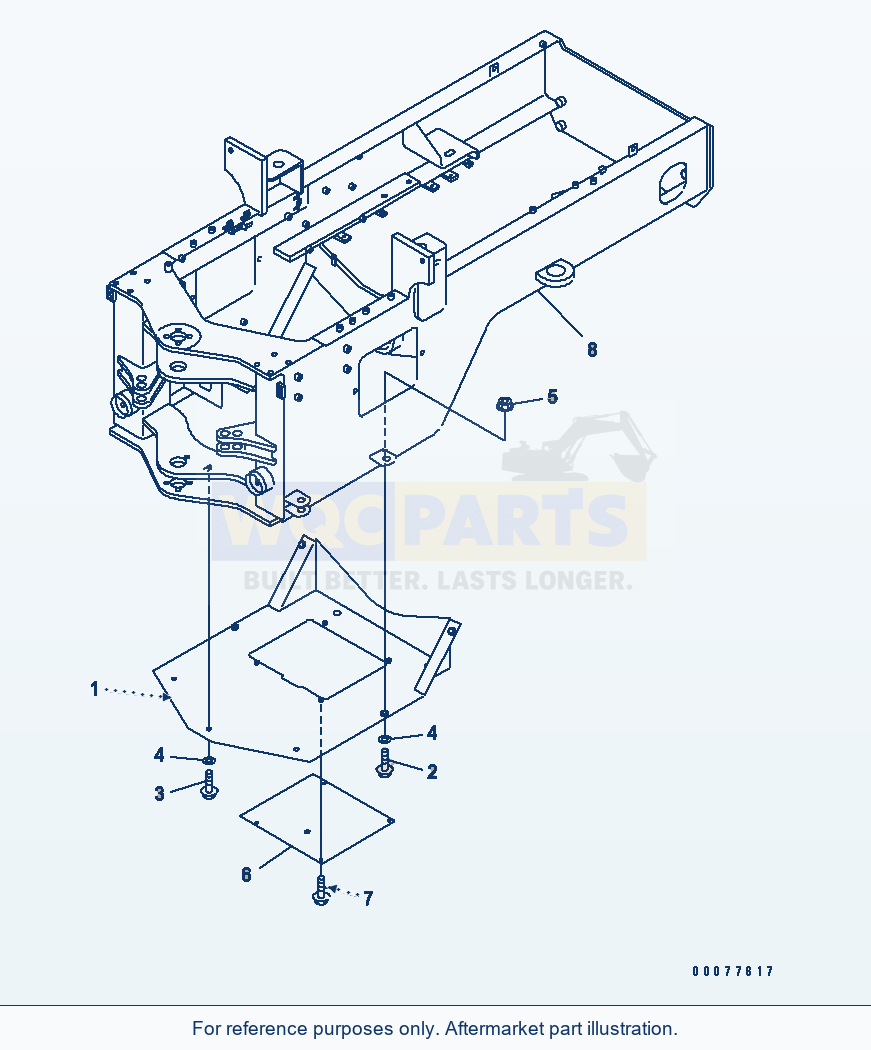 Komatsu WA180PT-3MC Bar Lock And Cover (Under Guard) parts diagram
