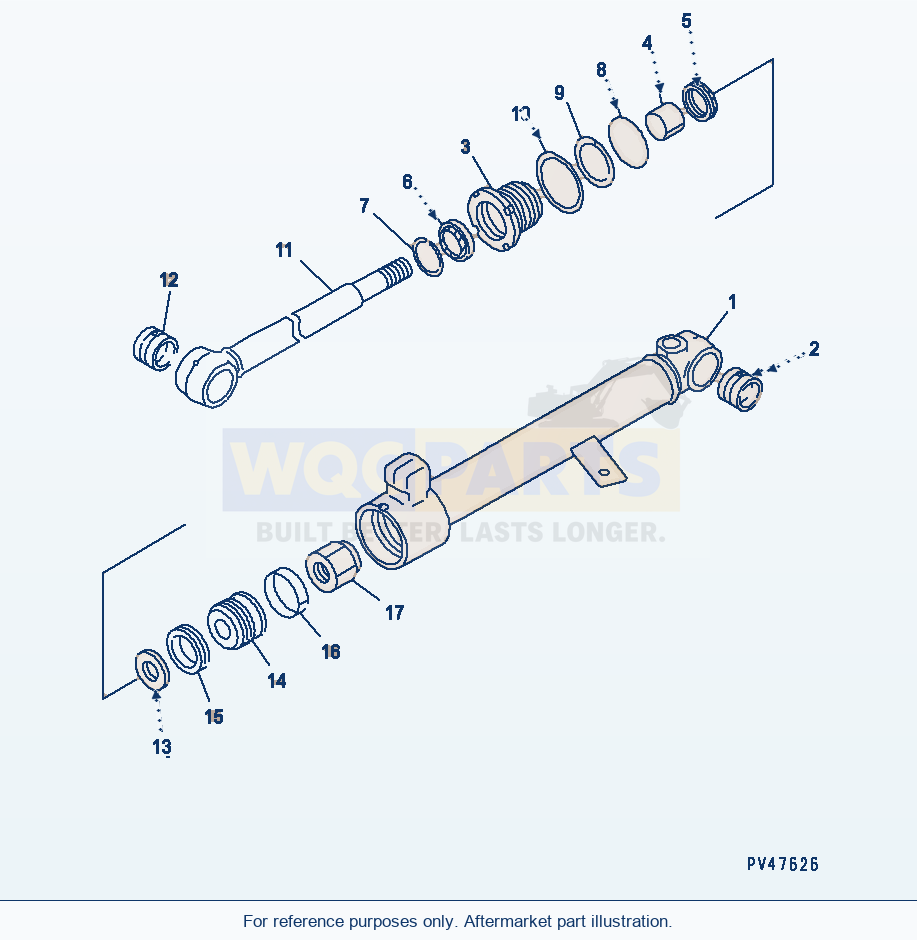 Komatsu WA180PT-3MC Steering Cylinder parts diagram