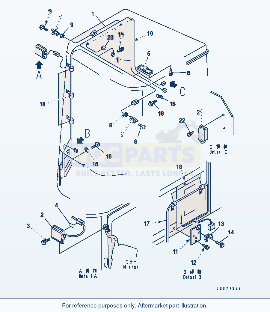 Komatsu WA180PT-3MC Operator'S Cab (Electrical System) parts diagram
