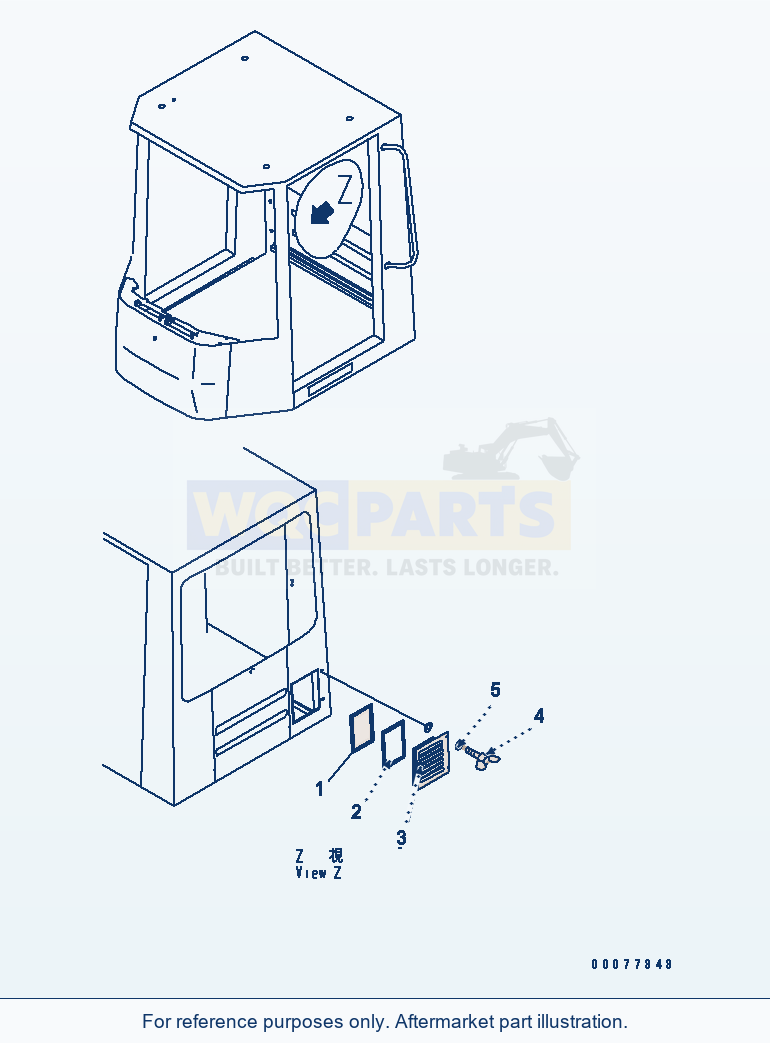 Komatsu WA180PT-3MC Operator'S Cab (Fresh Air Vent) parts diagram