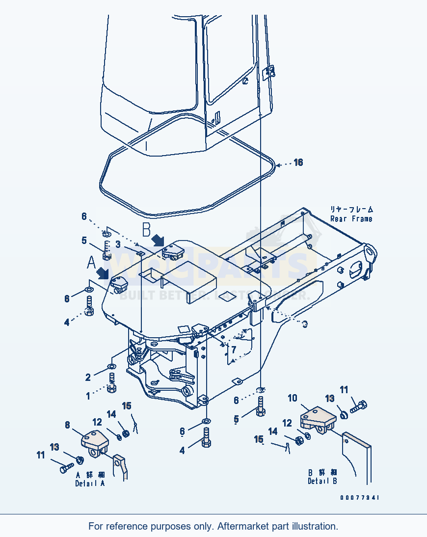 Komatsu WA180PT-3MC Operator'S Cab (Mounting Parts) parts diagram