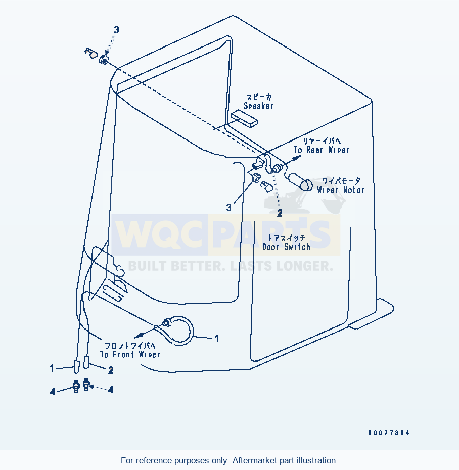 Komatsu WA180PT-3MC Operator'S Cab (Window Washer) parts diagram