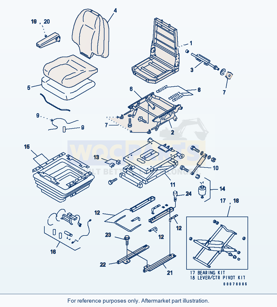 Komatsu WA180PT-3MC Operator'S Seat (Air Ride) parts diagram
