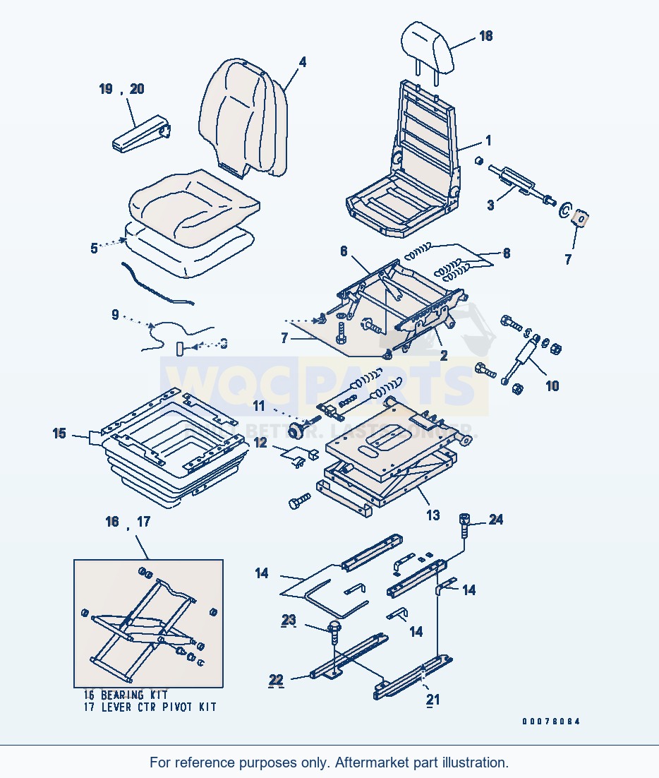 Komatsu WA180PT-3MC Operator'S Seat (Vinyl Covered) parts diagram