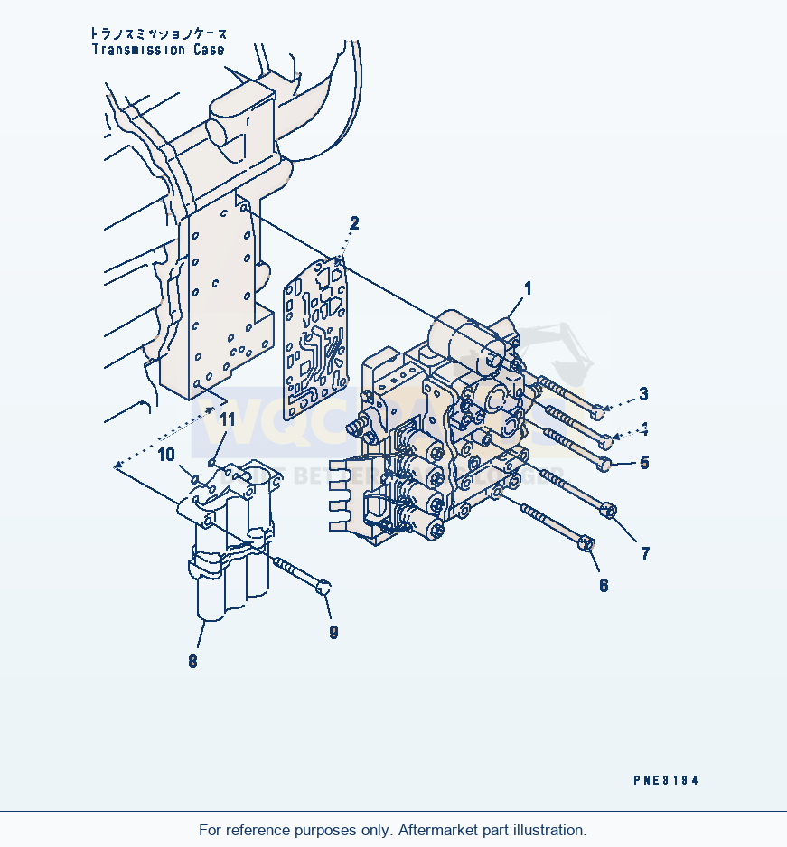 Komatsu WA180PT-3MC Transmission Control Valve (Mounting) parts diagram
