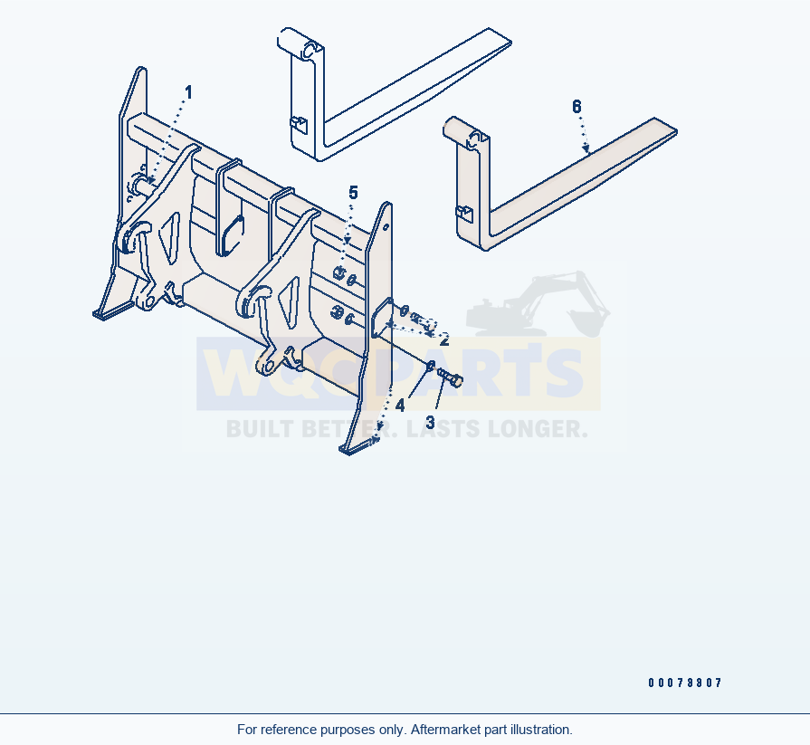 Komatsu WA180PT-3MC Jrb Fork Assembly parts diagram