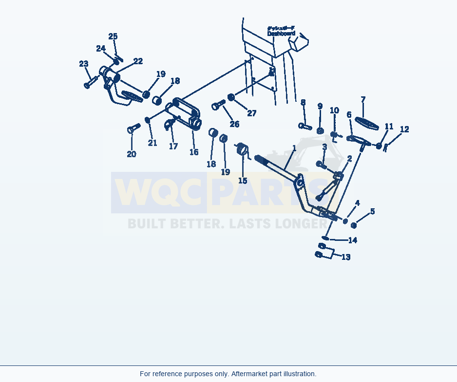 Komatsu WA200-1 Brake Pedal(#10001-19999) Serial 10001-UP parts diagram