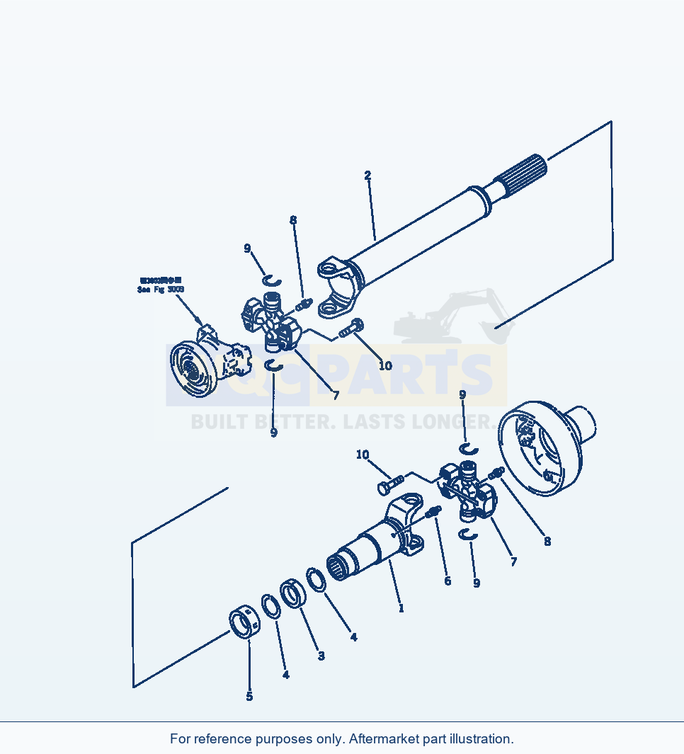 Komatsu WA200-1 Drive Shaft (Center)(#20001-) Serial 10001-UP parts diagram