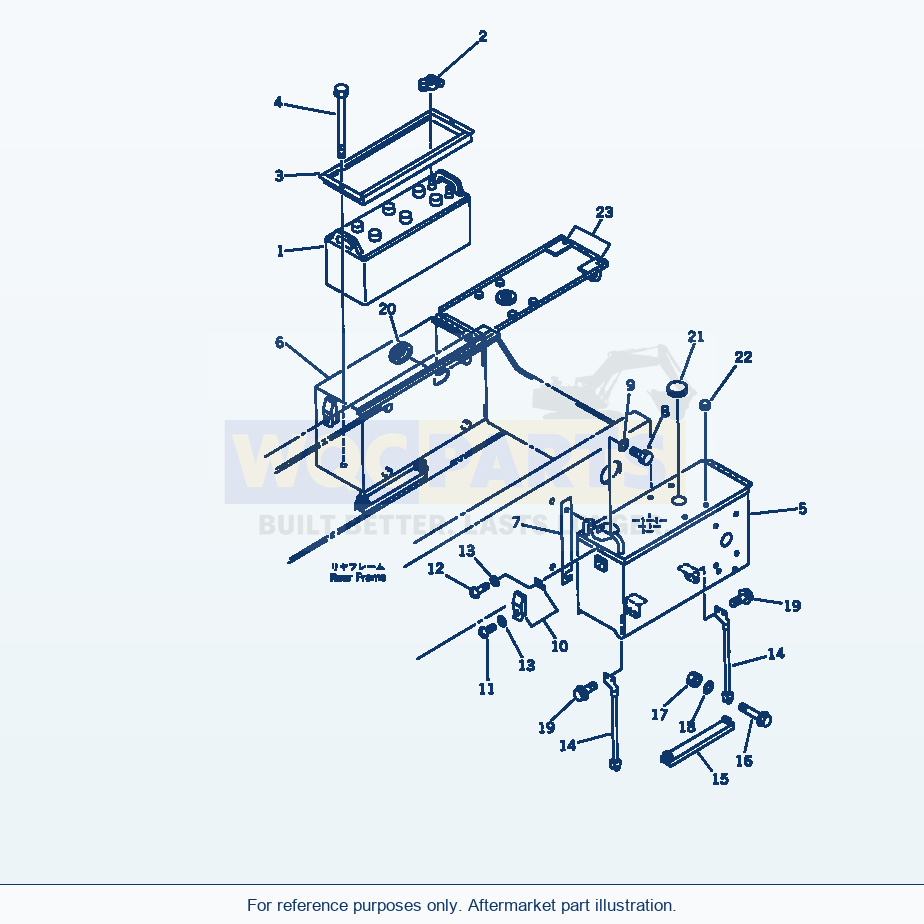 Komatsu WA200-1 Battery And Battery Box(#30001-) parts diagram
