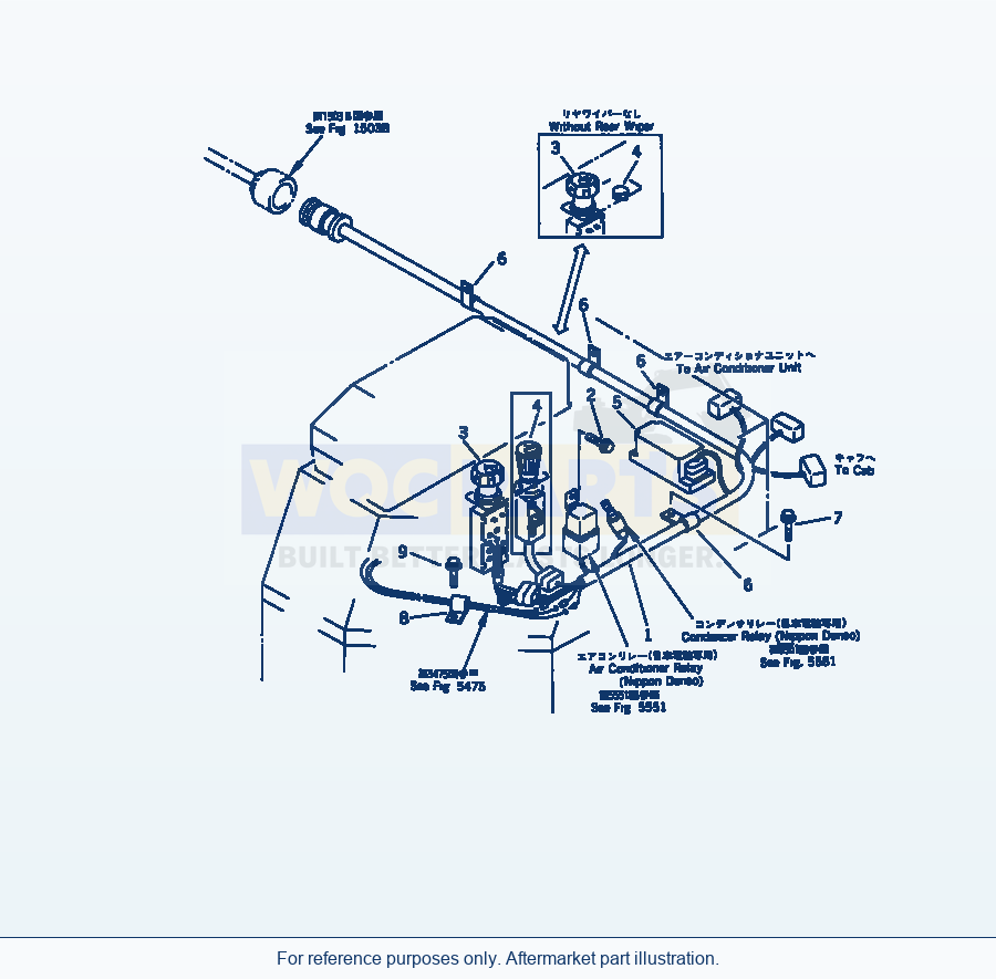 Komatsu WA200-1 Console Box, L.H.(#30001-) parts diagram