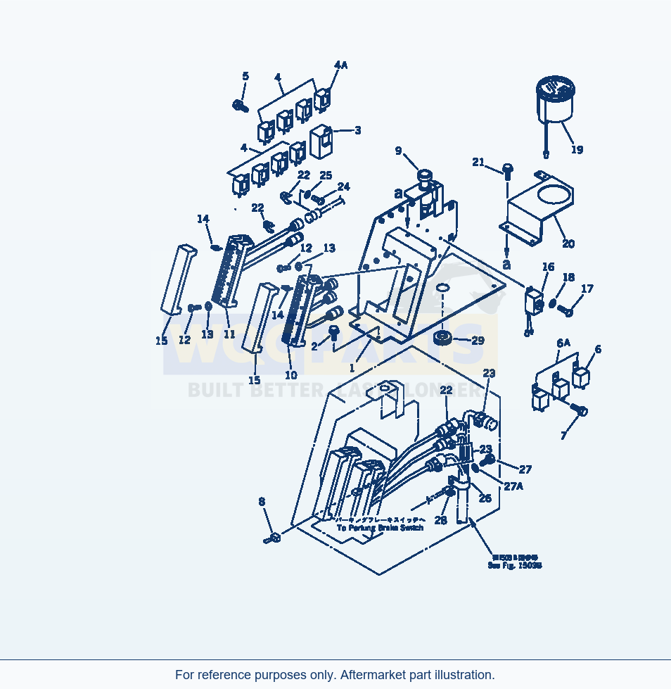 Komatsu WA200-1 Console Box, R.H.(#30001-) parts diagram