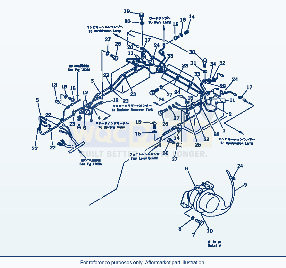 Komatsu WA200-1 Electrical System (Battery Line)(#20001-) parts diagram