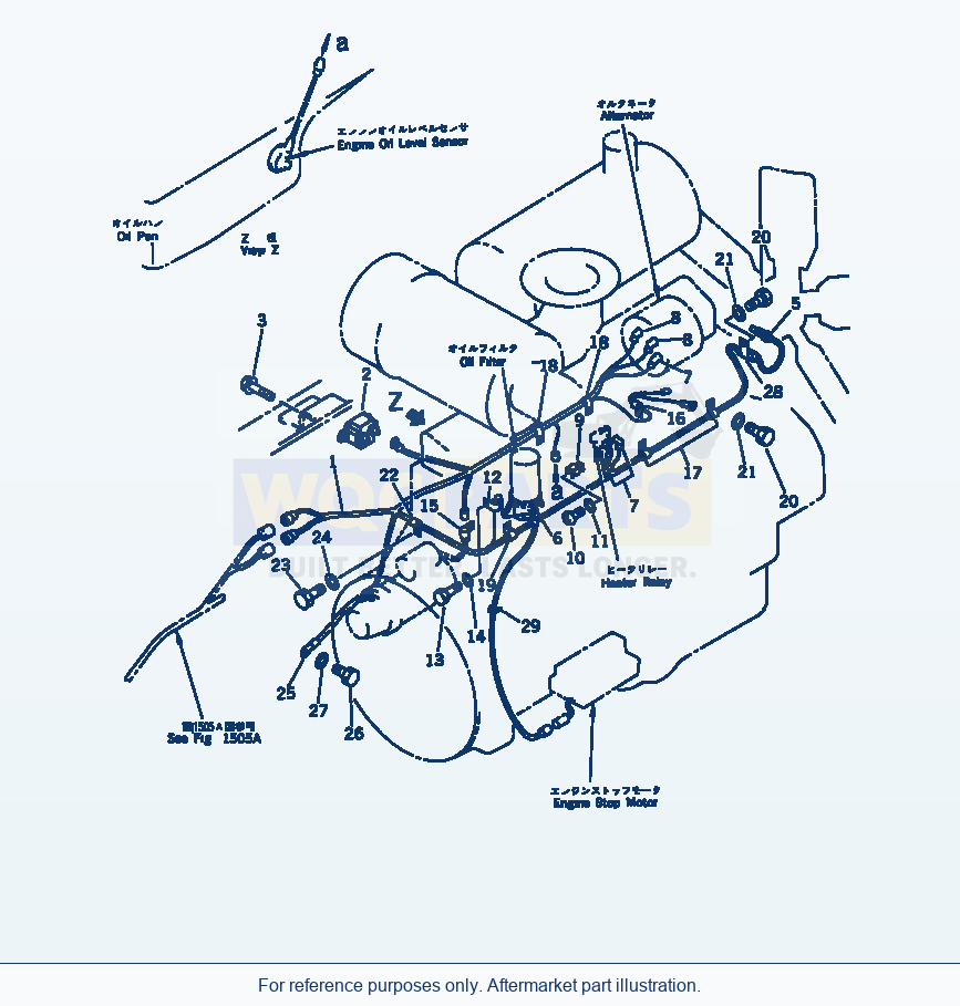 Komatsu WA200-1 Electrical System (Engine Sensor)(#30001-) parts diagram