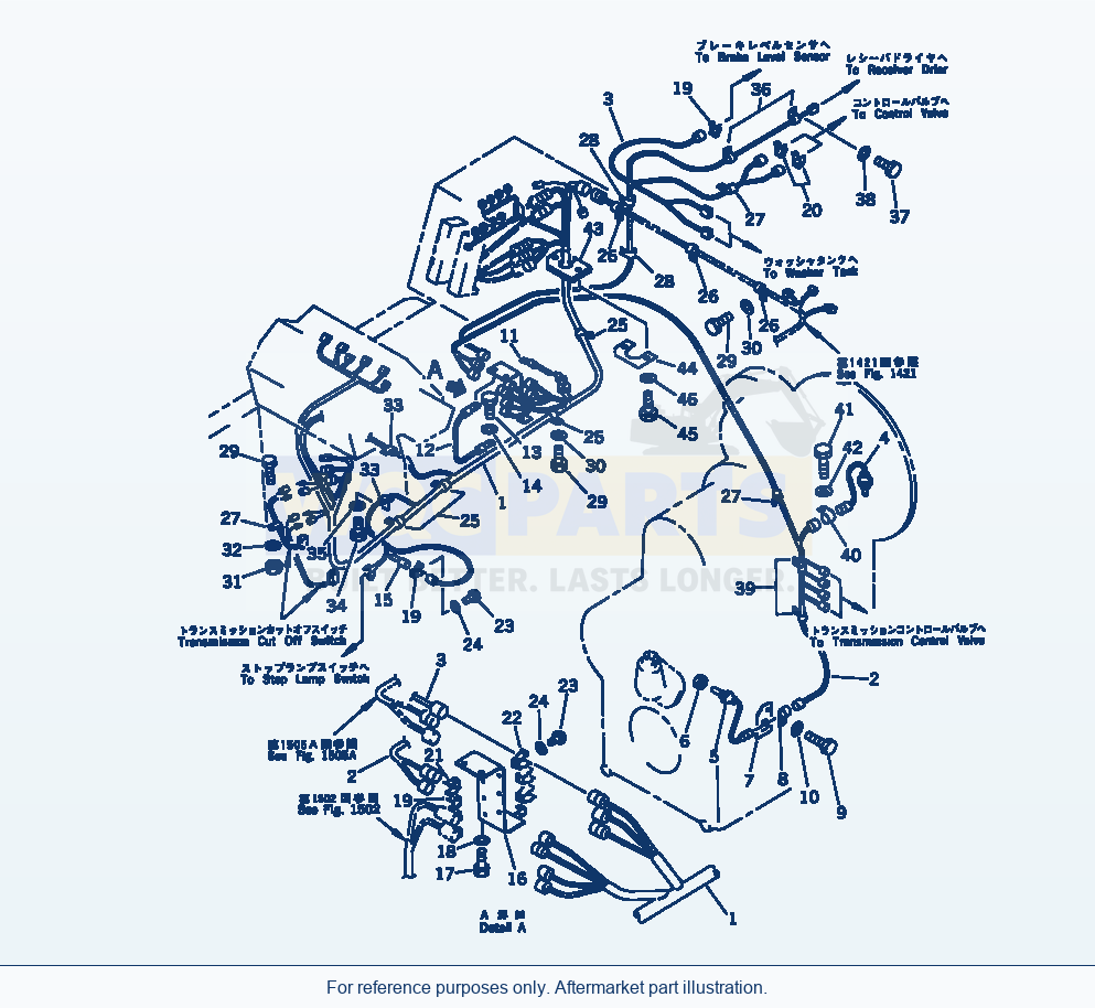Komatsu WA200-1 Electrical System (Main Line)(#20001-) parts diagram
