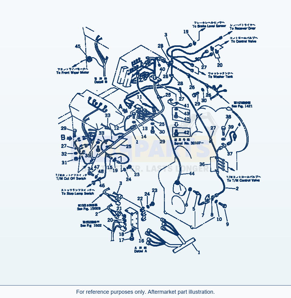 Komatsu WA200-1 Electrical System (Main Line)(#30001-) parts diagram