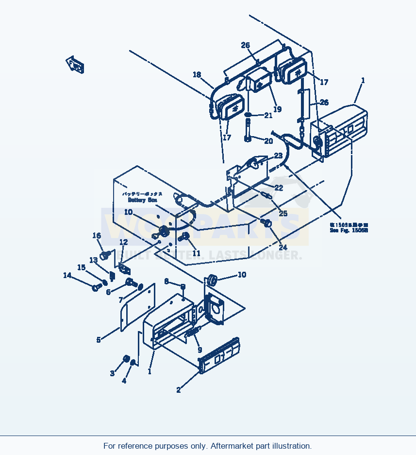 Komatsu WA200-1 Electrical System (Rear Lamp)(#30001-) parts diagram