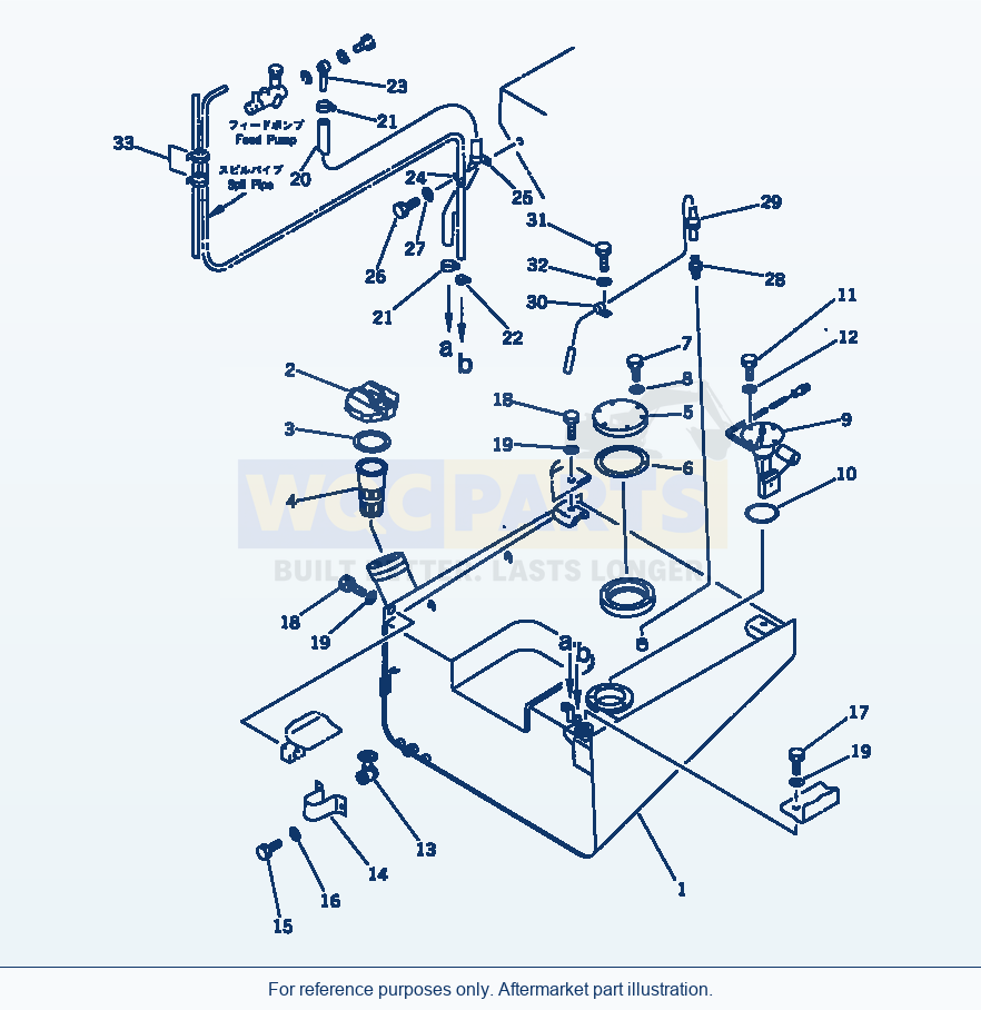 Komatsu WA200-1 Fuel Tank And Piping(#20001-29999) parts diagram