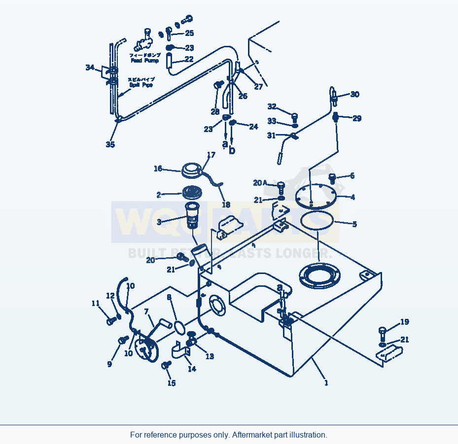 Komatsu WA200-1 Fuel Tank And Piping(#30001-) parts diagram