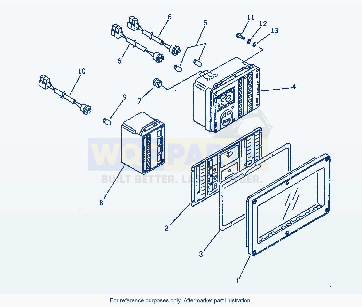 Komatsu WA200-1 Monitor Panel(#20001-) Serial 10001-UP parts diagram