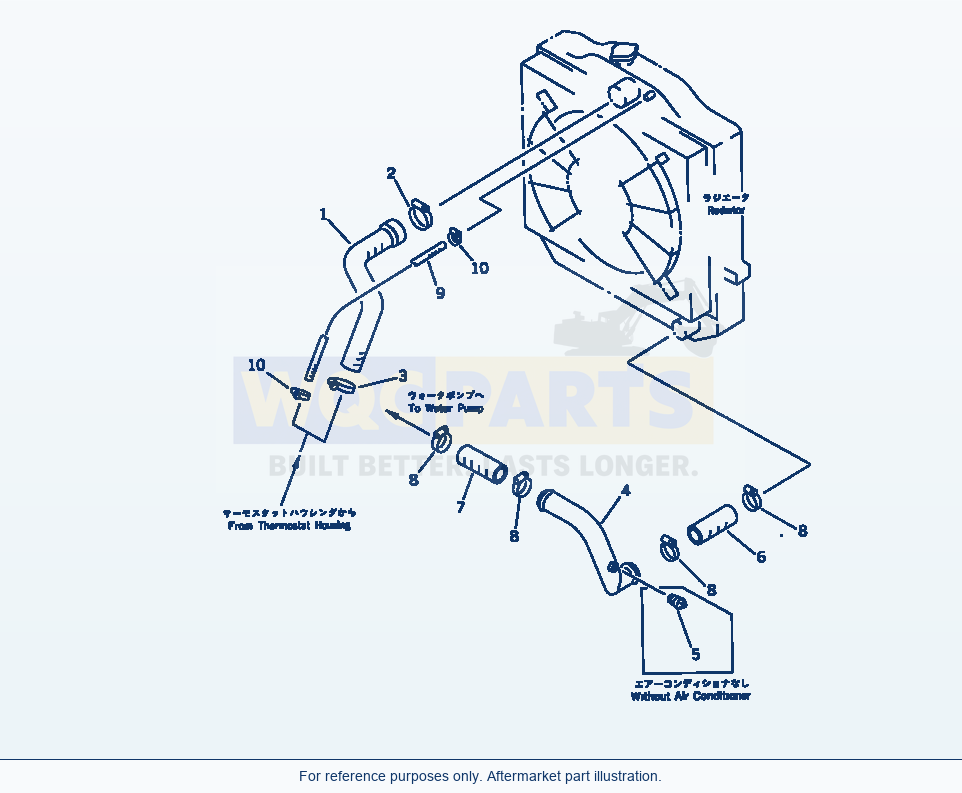 Komatsu WA200-1 Radiator And Piping(#20001-) Serial 10001-UP parts diagram