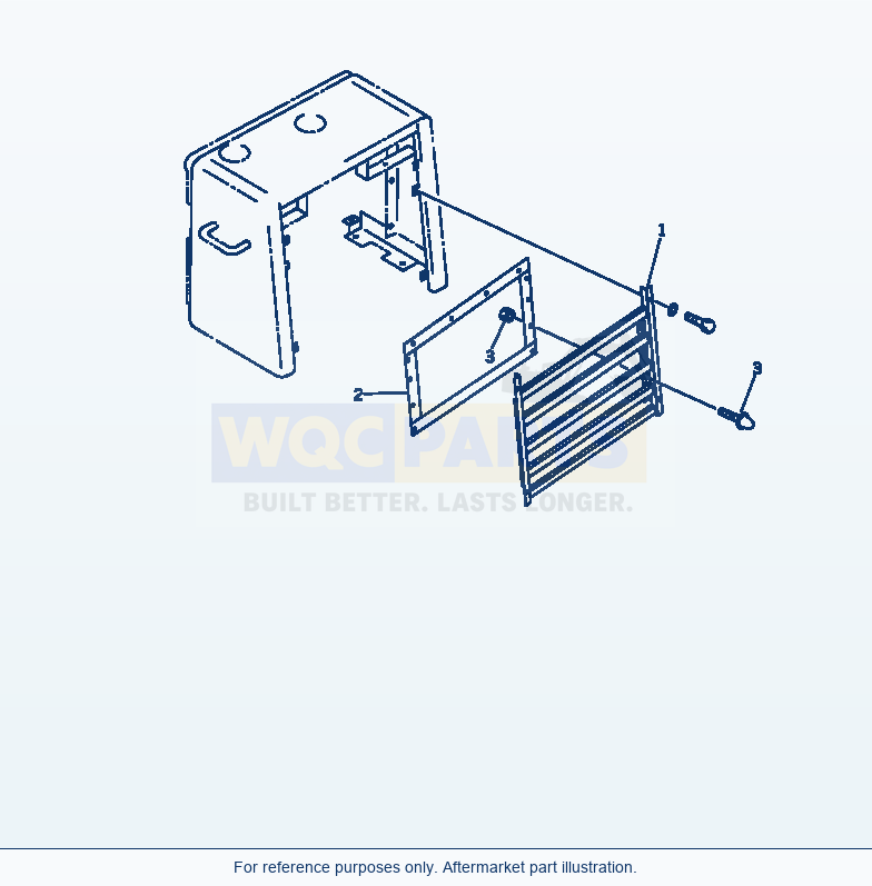 Komatsu WA200-1 Radiator Shutter parts diagram