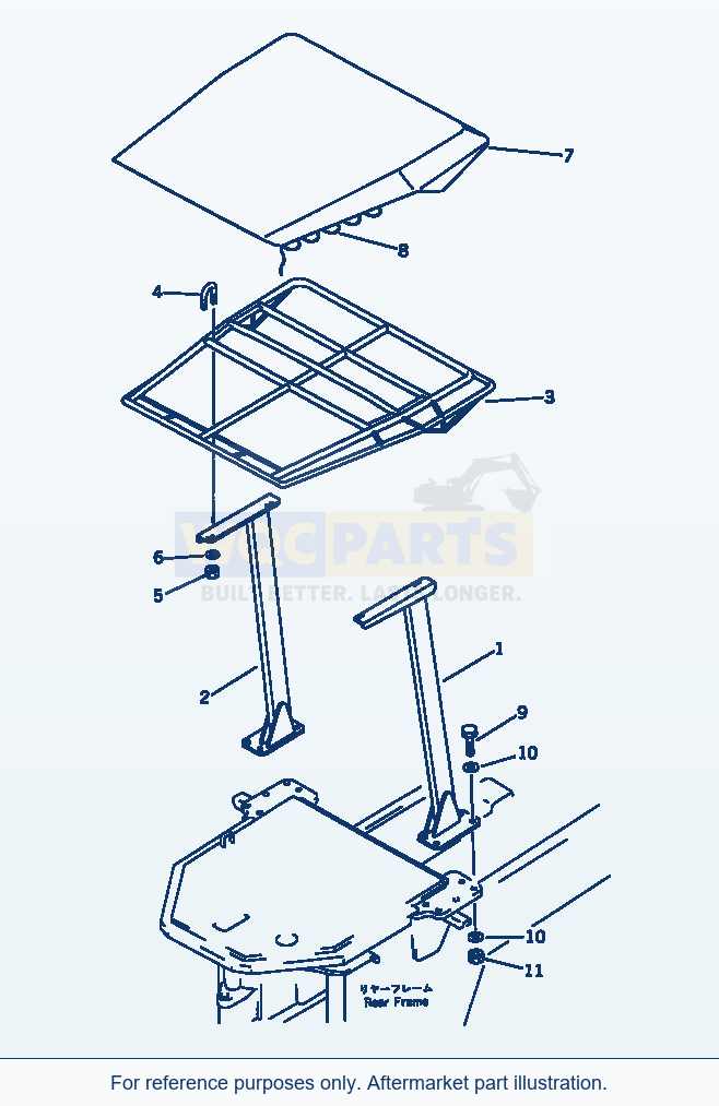 Komatsu WA200-1 Canopy(#10001-29999) parts diagram