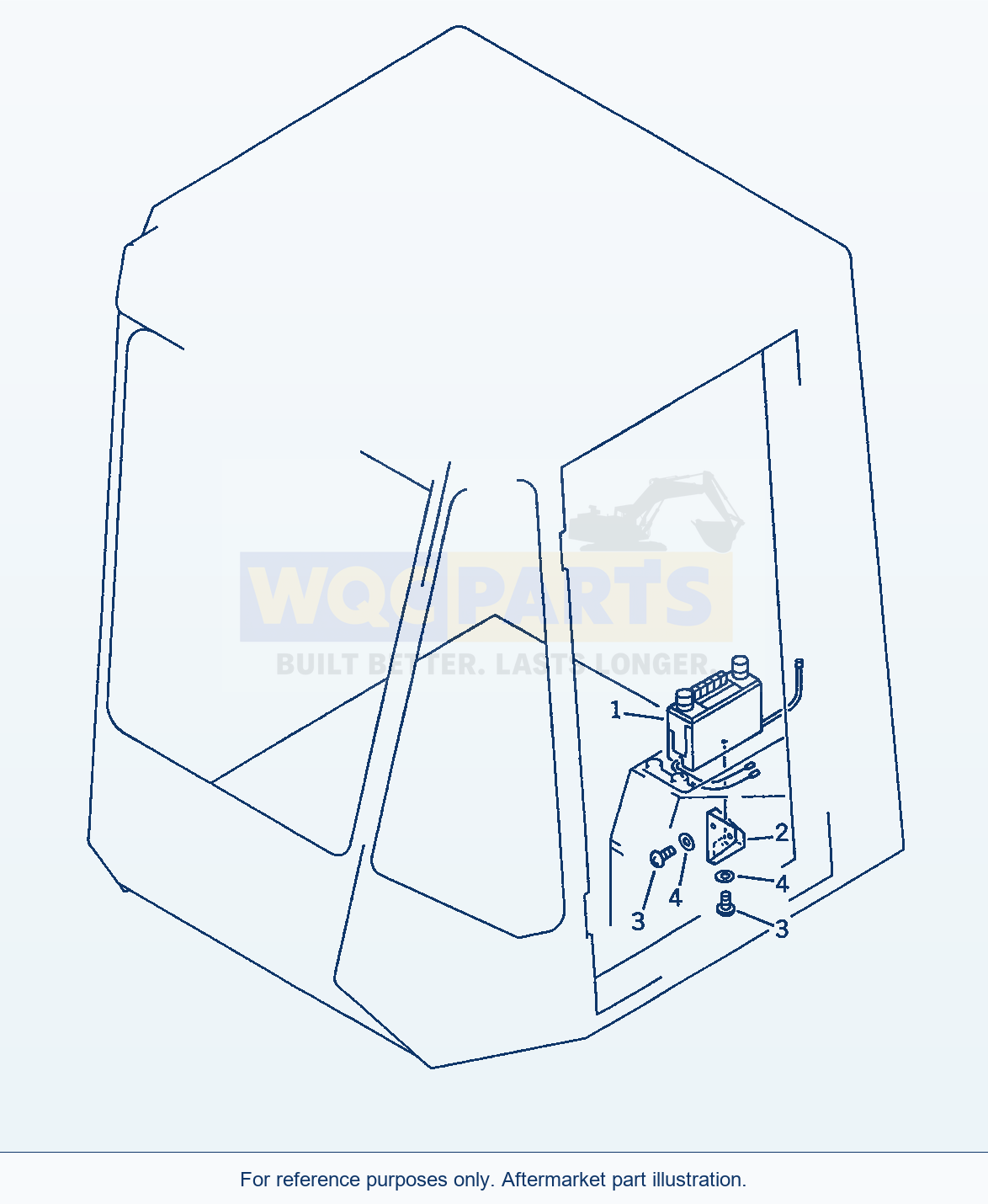 Komatsu WA200-1 Car Radio Serial 10001-UP parts diagram