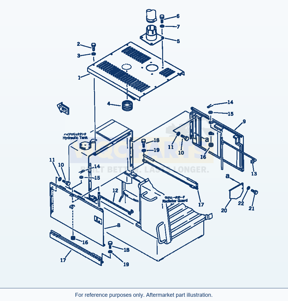 Komatsu WA200-1 Engine Hood(#10001-19999) Serial 10001-UP parts diagram