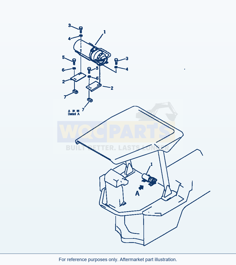 Komatsu WA200-1 Extinguisher (For Canopy) Serial 10001-UP parts diagram