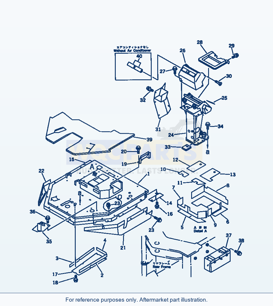 Komatsu WA200-1 Floor Frame And Dashboard(#30001-) parts diagram