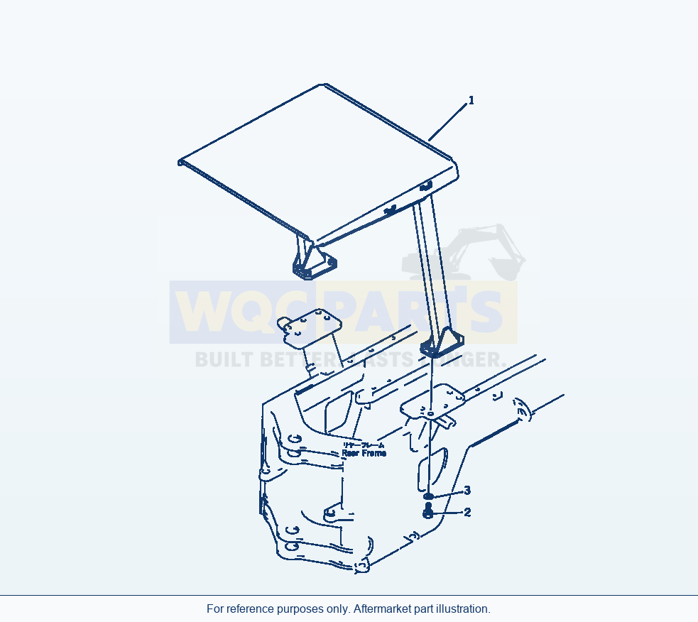 Komatsu WA200-1 Head Guard Serial 10001-UP (OVERSEAS VERSION) parts diagram