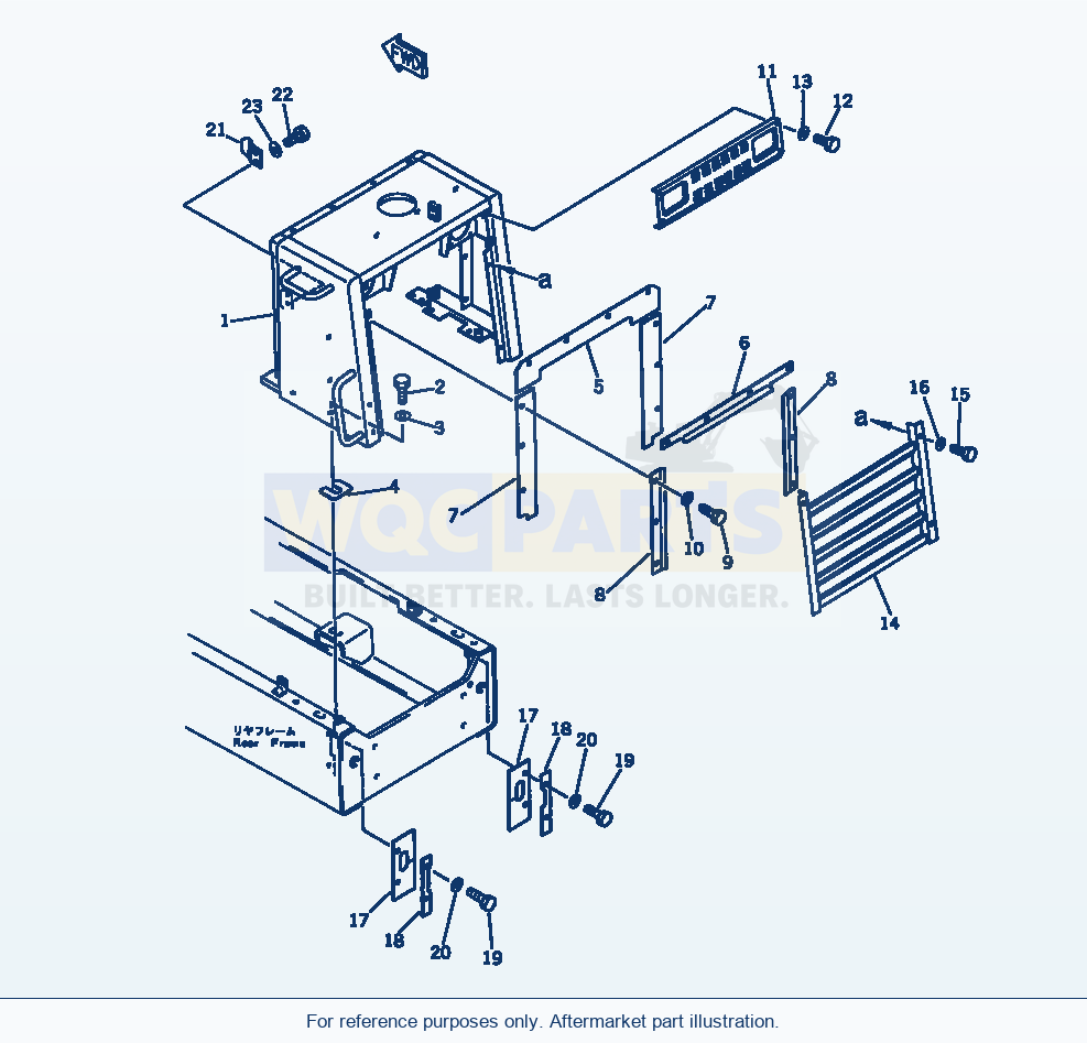 Komatsu WA200-1 Head Guard Serial 10001-UP parts diagram