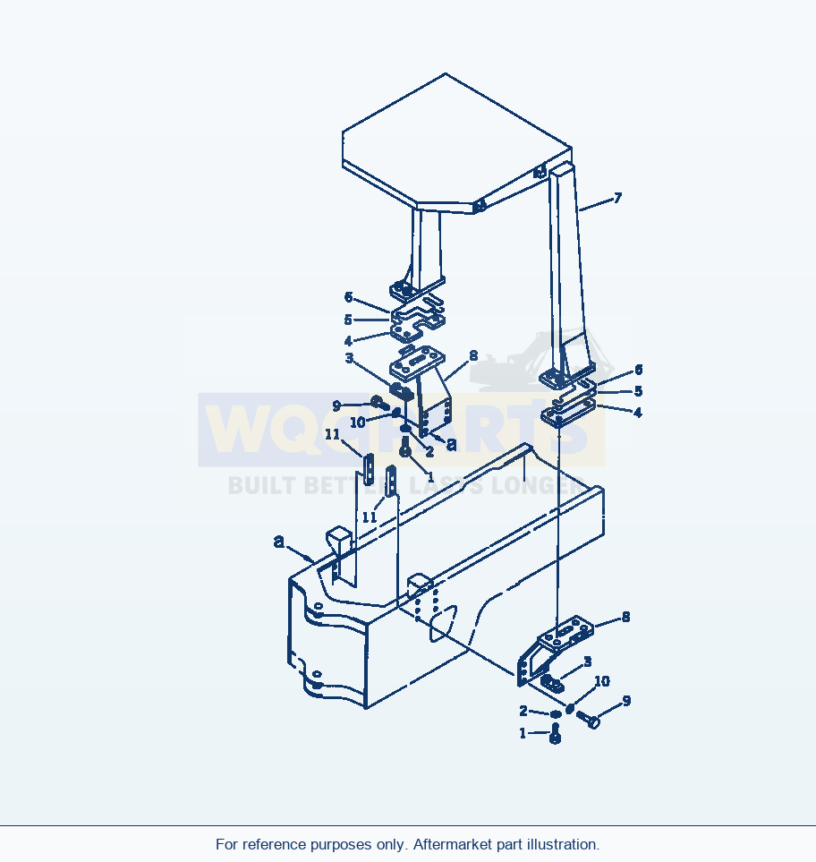 Komatsu WA200-1 Rops Canopy(#30001-) parts diagram