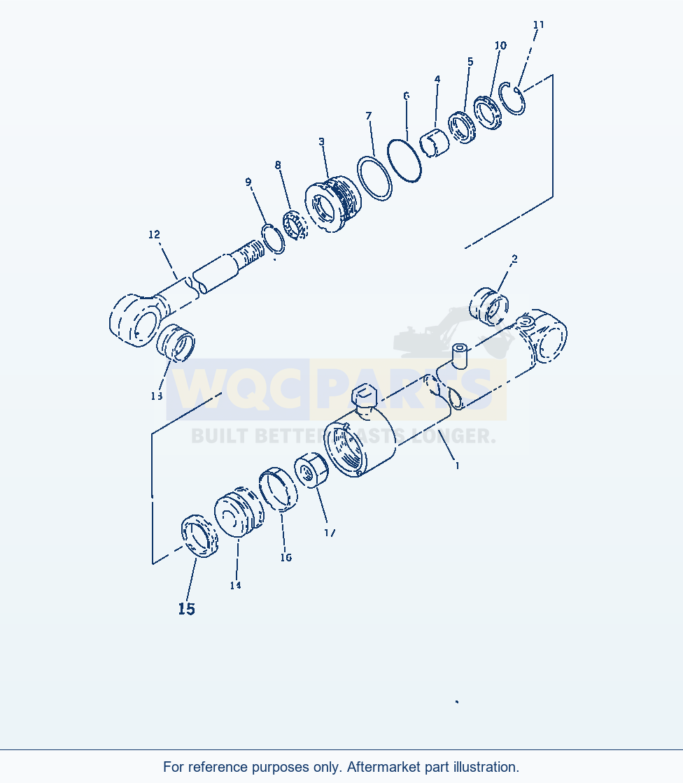 Komatsu WA200-1 Angle Cylinder (For S.P.A.P.)(#10001-(0006)) parts diagram